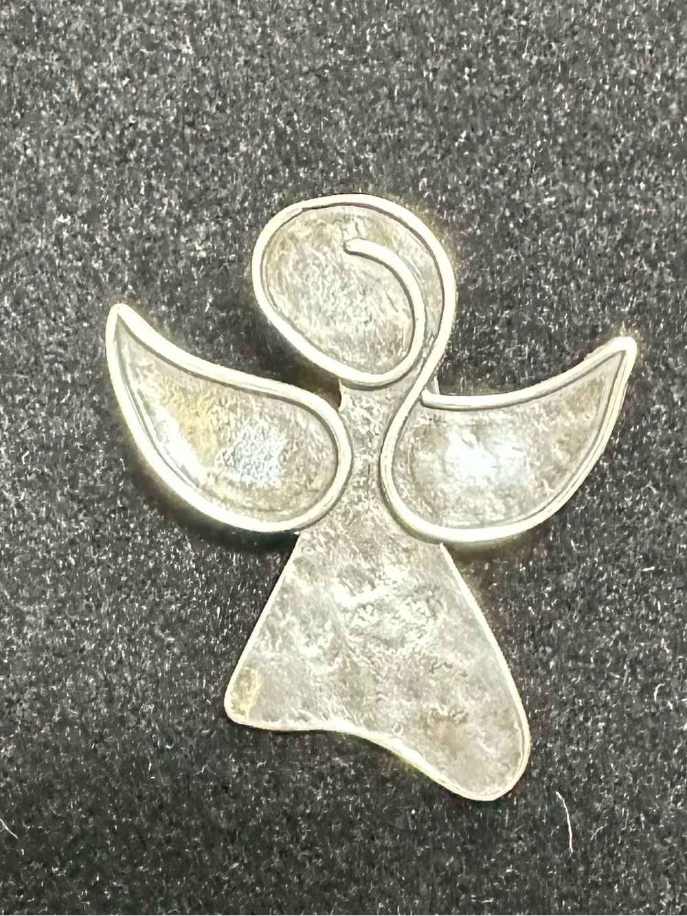 Silpada Sterling Silver Angel Pin Brooch - Simple Sculpted Design Watch Over Me